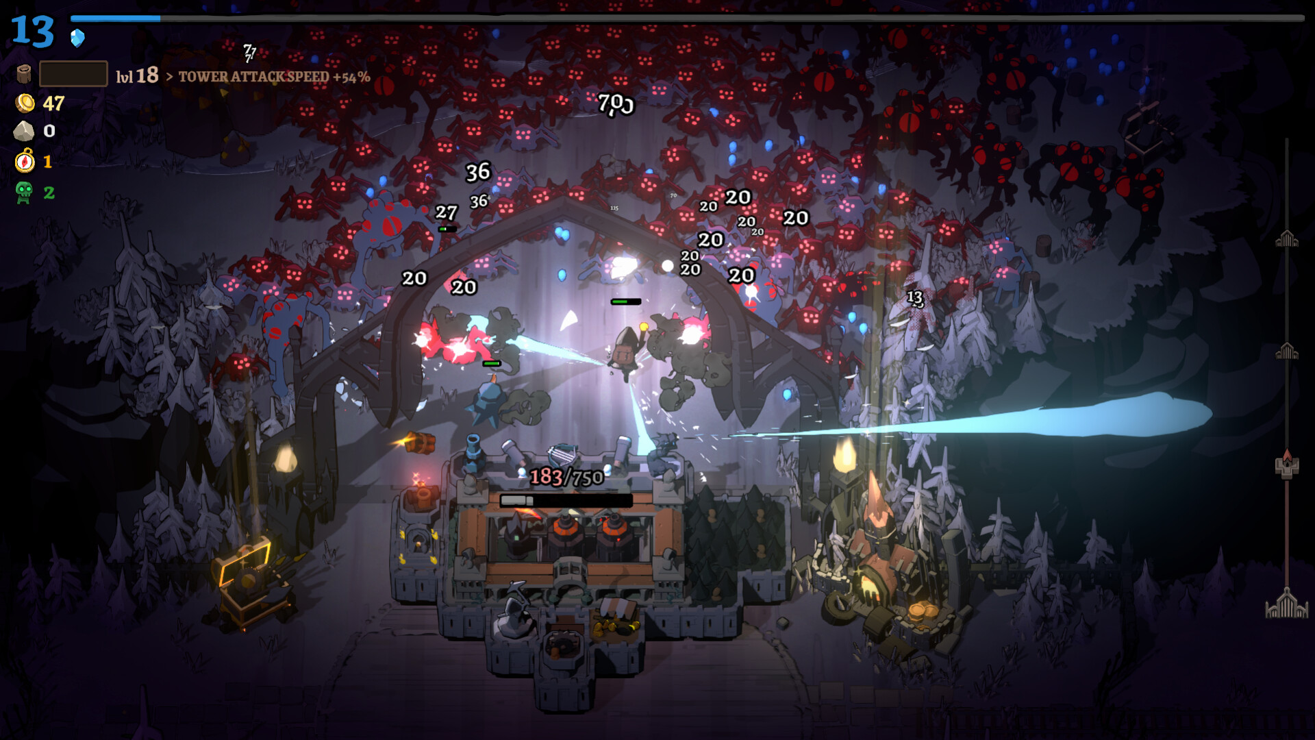 《怪物来袭：摇滚与公路》v1.0.4.1a中文版——在移动城市中抵御魔怪潮汐的塔防生存轻度Roguelike佳作