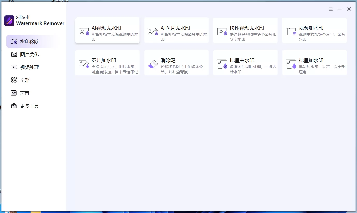 Gilisoft Watermark Remover v8.9.0 最新版下载 – 一键去除图片/视频/PDF水印，支持批量处理，高清无损修复