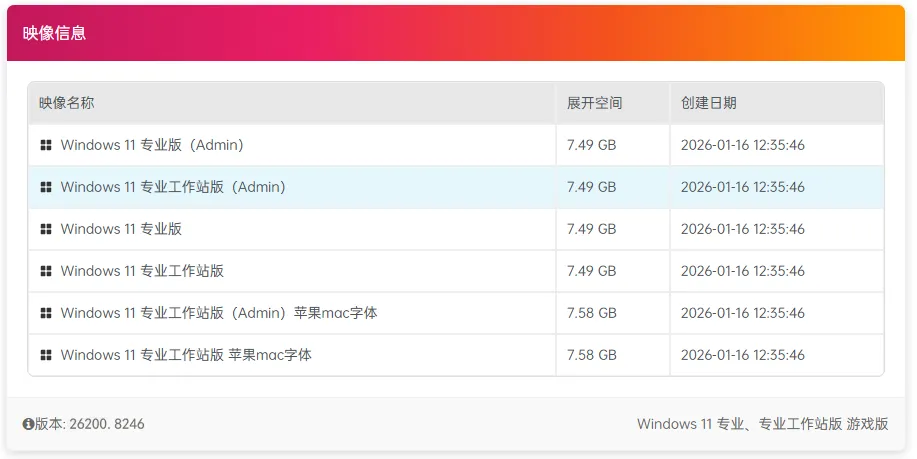 【不忘初心游戏版】Windows 11 25H2 (26200.8246) X64 无更新精简版 | 极致流畅 3.33G (2026.4.18)