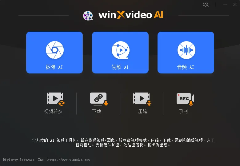 AI视频编辑软件 Winxvideo AI v4.9.0414 多语便携版：智能剪辑新革命，一键生成专业级大片