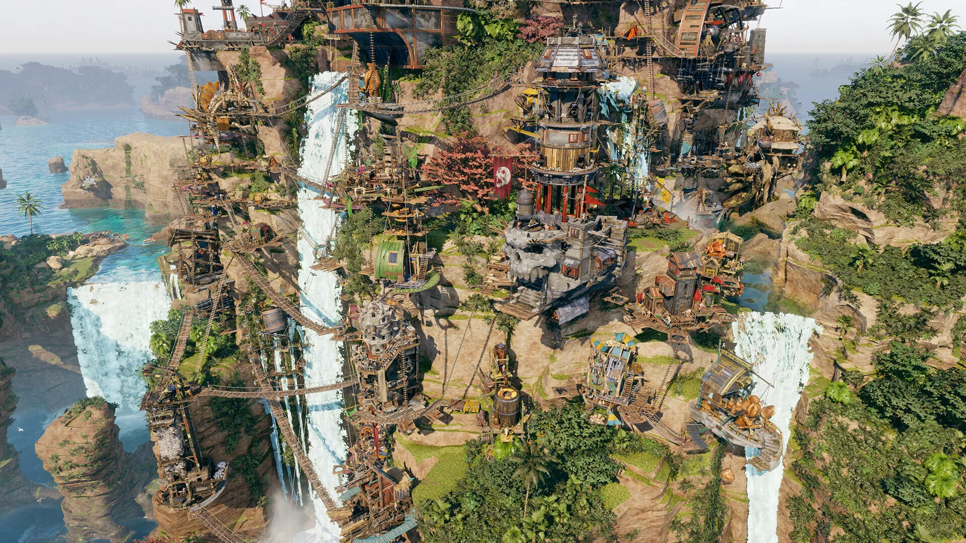 《纵横秘湾》Build.24338472 中文免安装版：海盗主题立体城建游戏，悬崖之上建造避风港，50+商品生产链制霸七海