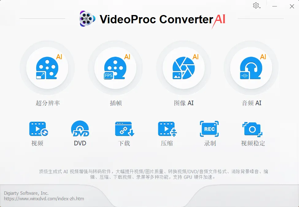 VideoProc Converter AI v8.10.0408 多语便携版下载 | 全能4K视频处理与格式转换神器
