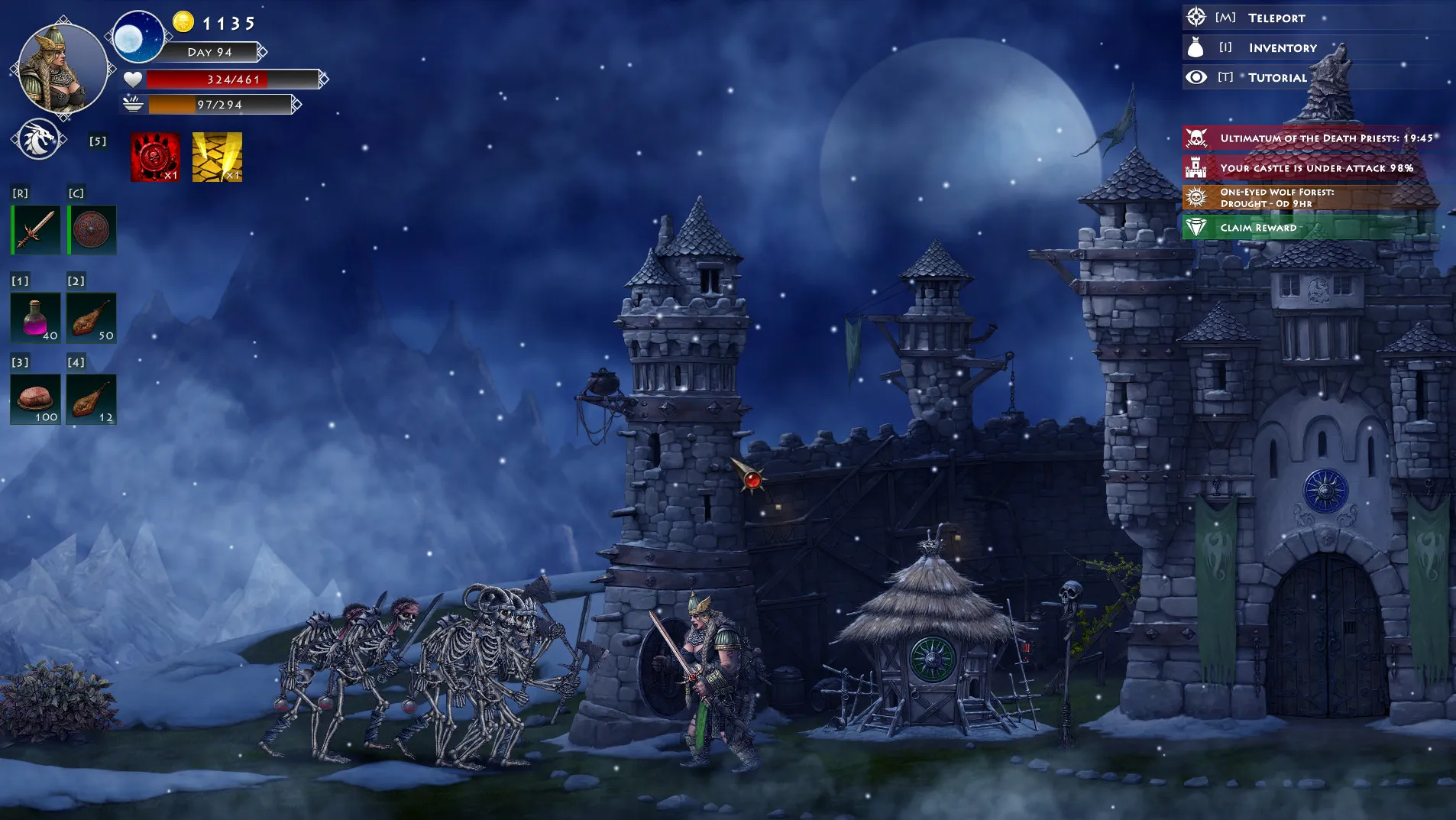 《死人之国》v1.8.14完整版安卓手游：Steam硬核移植，维京勇士的尼福尔海姆生存实录，建造城堡锻造神兵，联机合作共赴瓦尔哈拉