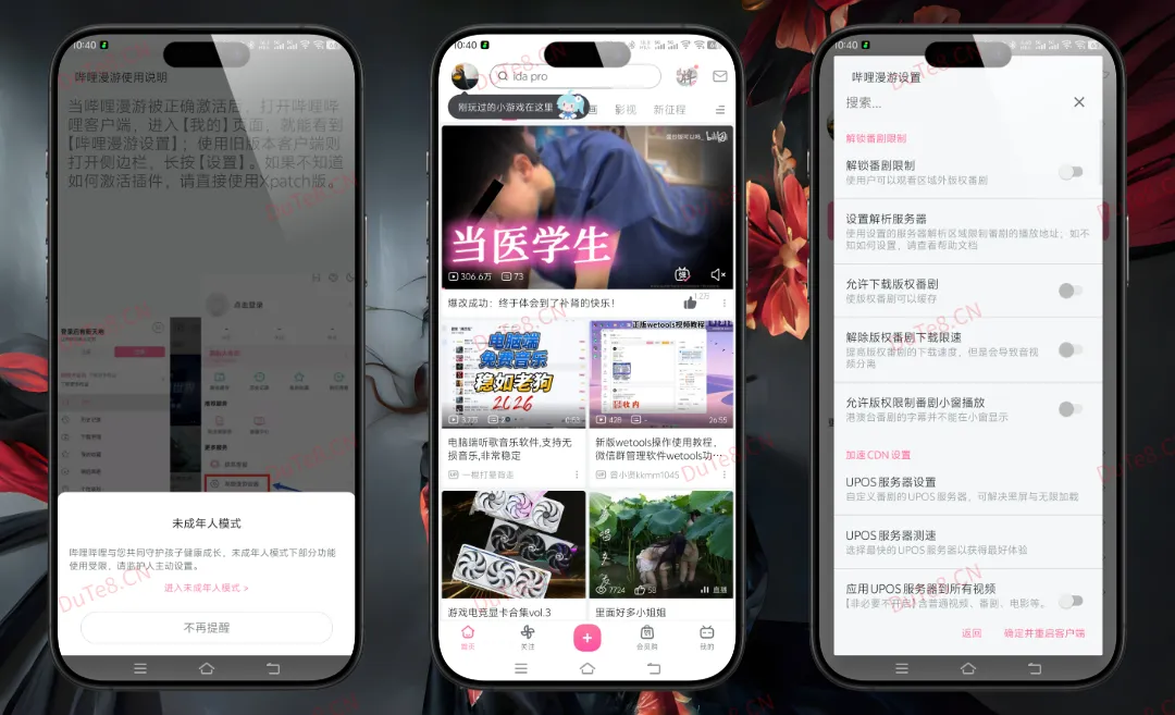 哔哩哔哩 v8.91.0内置漫游模块：解锁番剧限制，一键去广告，打造纯净追番体验