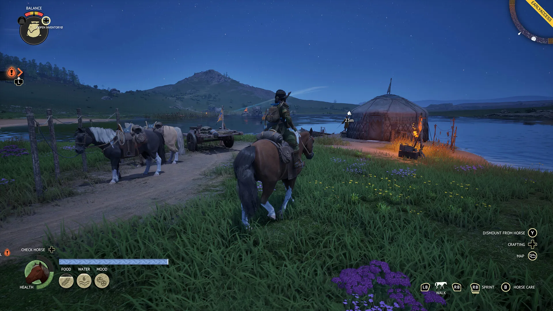 《风马传奇》V0.8.4中文免安装版——Steam特别好评！广袤蒙古荒野，真实的马匹羁绊模拟与沙盒生存之旅